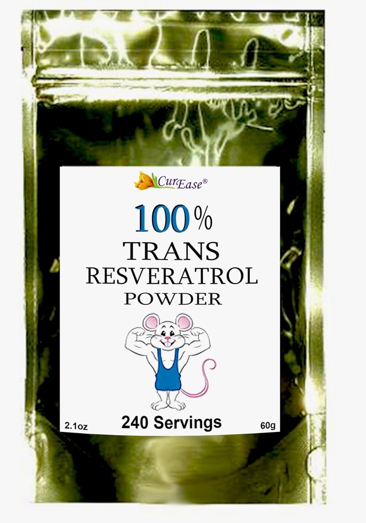 100% καθαρό Trans Resveratrol σκόνη 240 εξυπηρετεί 2.1 oz (60 γραμμάρια) 250mg ανά υπηρεσία