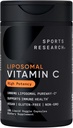 Sports Research® High Potency Liposomal Vitamin C Supplement 1000 mg – sertifikalı Vegan, Non-GMO, Gluten Free | Antioksi & Immune Support | Ascorbici Vitamin C | 180 Sıvı Veggie Capsules
