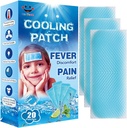 20 Sheets EasYeah Kid Fever Patches for Kids Fever Discomfort & Pain Relief, Cooling Relief Fever Reducer, Soothe Headache Pain, Pack of 20