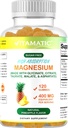 Vitamatic Sugar Free Magnezyum Gummies - (Made with GLYCINATE, Citrate, TAURATE, Malate, & ASPARTATE) - Servis başına 400 mg - 120 Gummies - Sağlıklı Rahatlama, Kas, Bone, & Energy Support