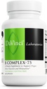 DAVINCI Labs B Complex-75 - Υποστηρίζει χαλάρωση και σωστή νευρική λειτουργία * - Συμπλήρωμα διατροφής με νιασίνη, βιταμίνη Β6, Β12, βιοτίνη, χολίνη και περισσότερα - χορτοφαγικά - Χωρίς γλουτένη - 60 κάψουλες