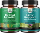 Herbal Laxative Capsules with Probiyotiks and Liver Cleanse Detox & Tamir Formula - Doğal Kolon Detox Digestive Support System - Herbal Liver Support Supplement with Milk Thistle