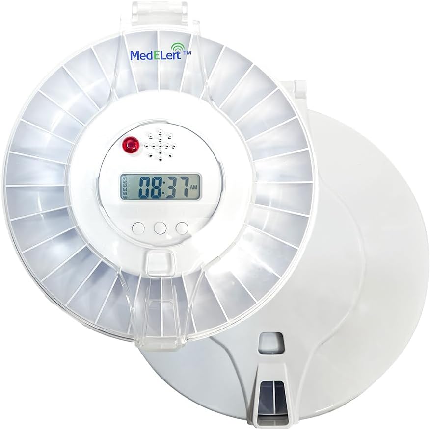Otomatik Pill Akrilik for Elderly with Alarm, 28 Sealed Karşılaştırmalı İlaç Makinesi, Elektronik Zamanlı Otomatik Pill Mineral Makinesi Organize Edilmiş Akıllı Kilitli FSA / HSA Eable