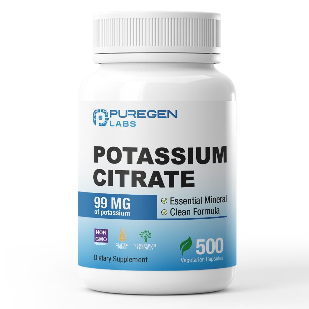 Puregen Laboratuvarları Pyum Citrate 99 mg of Elemental P properties Supplement | No Harmful Wordss | Non-GMO, Gluten Free | Made in USA - 500 Vegetarian Capsules