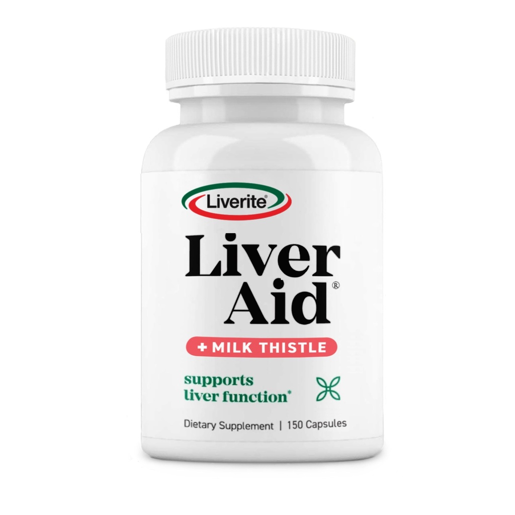 Liverite Liver Aid with Milk Thistle 2-Pack 150 Κάψουλες (Σύνολο 300), Liver Support, Liver Cleanse, Liver Care, Βελτιώνει την Ενέργεια