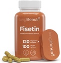 Fisetin 100 mg - Rhus Succedanea Stem Extract, 120 Vejetaryen Capsules, Senolytic Supplement for Aging & Longevity, 4-Month Supply, Organic, GMP sertifikalı, ABD'de Made