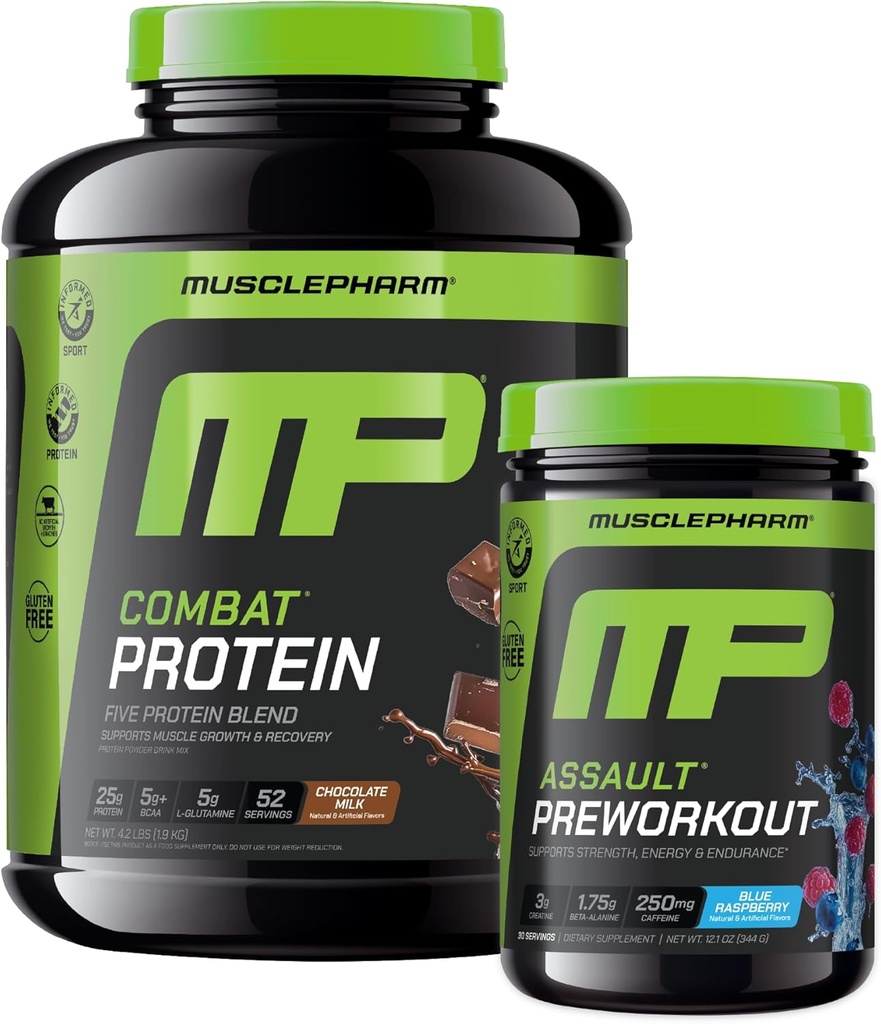 Kas Pharm 4lb Çikolata Protein ve KasPharm Saldırı Blue Raspberry Pre-Workoutout