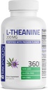 Bronson L-Theanine 200 mg (Çift-Strength) Passion Flower Herb, Non-GMO Gluten-Free Soy-Free Stress Management Supplement, 360 Capsules