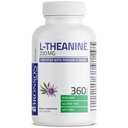Bronson L-Theanine 200mg (διπλής έντασης) με βότανα λουλουδιών πάθους, χωρίς γλουτένη GMO χωρίς σόγια συμπλήρωμα διαχείρισης στρες, 360 κάψουλες