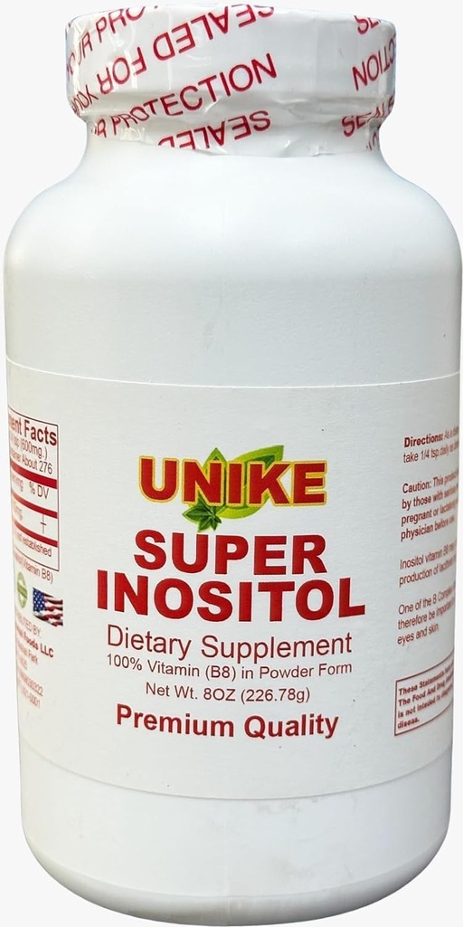 Super Inositol Diyetary Supplement|Inositol (Vitamin B8) Hormonal Denge için Toz, Fertness ve Ovarian Support / Gluten Free, Vegan 8 Oz (Pack of 1)