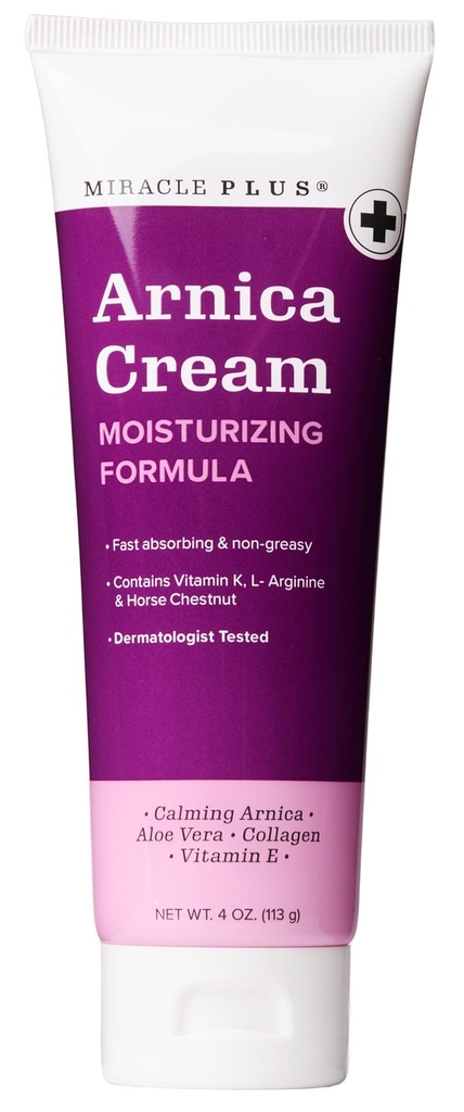 Miracle Plus Arnica Krem Bruise Relief Lotion For Bruising And Swelling On Skin | Arnica Montana Ekstra Güçlü Vitamin K Krem | Formula Skin Care Gel At Chestnut, 4 Fl Oz