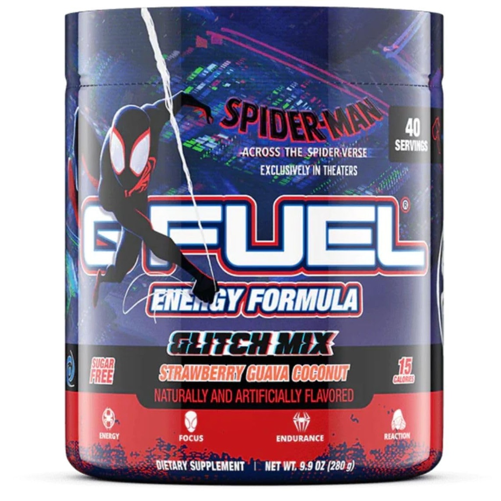 G Yakıt Across The Spider-Verse Energy Drink Toz, Pre Workout Caffeine Mix for Game, Focus replica, Vitamin + Antioksis, 9.9oz (Strawberry Guava Coconut, 40 Hizmet)