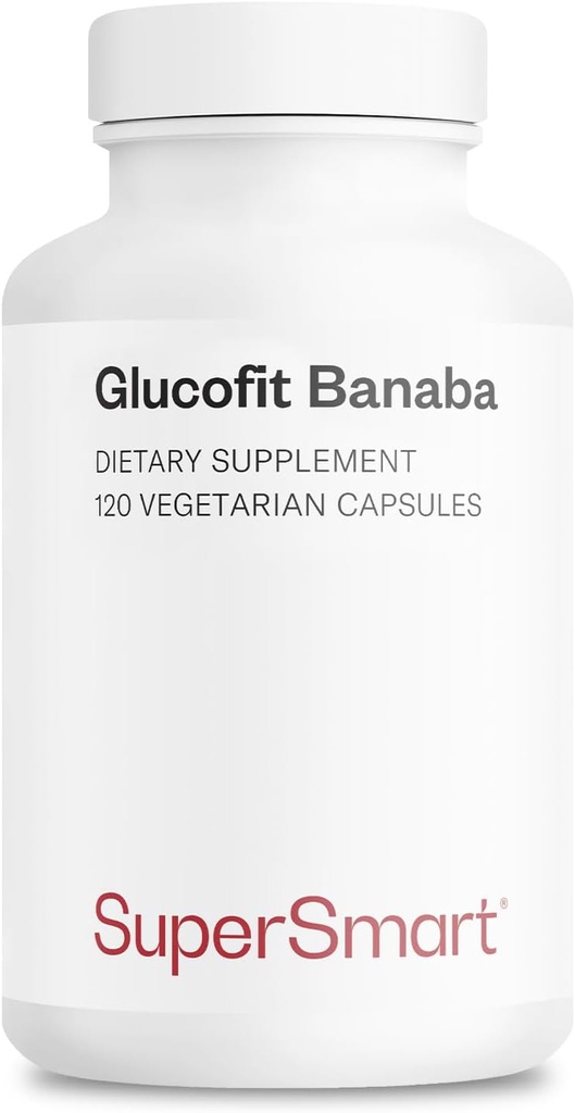 Supersmart - Glucofit 5.3mg per Day (Patented & High Strength) -% 18 Corosolic Acid Banaba Leaf Supplement | Non-GMO & Gluten Free - 100 Softgels