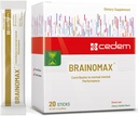 Switzerland BRAINOMAX 20 Powder Sticks, Brain Booster Supplement, Cherry-Vanilla Flavor with Citicoline, N-Acetyl-L-Carnitine, Nootropic Brain Supplements for Memory and Focus, Cognitive Support