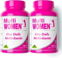 ALFA VITAMINS Multi Women Vitamins Diyetary Supplement with Essential Vitamins & Minerals for Women - Amino Asits + Antioksis - 100 Tablet (2 Pack)