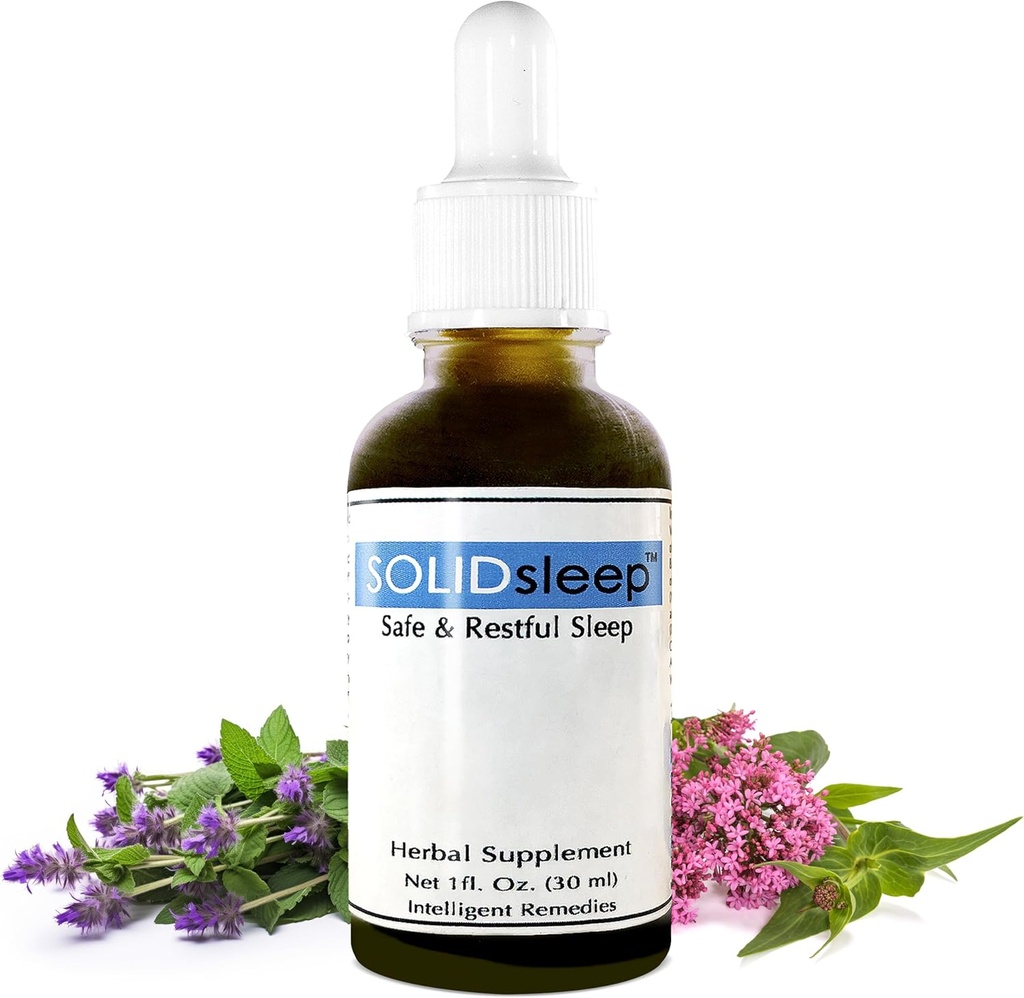Υγρή Βοήθεια Ύπνου με Valerian, Magnolia Bark, Nepeta & Passion Fruit - Mindful & Natural Sleep Aid Liquid Extract - SOLIDSleep Sleep Supplements for Adults 30ml
