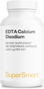 Supersmart - EDTA 1000 mg per Day -dis Disodium EDTA Supplement | Non-GMO & Gluten Free - 180 Vegetarian Capsules