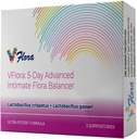 VagiBiom 5-Day Vflora (Lactobacillus crispatus + L. gasseri) στην Ισορροπημένη Χλωρίδα. Nourish και Nurture Καλή Χλωρίδα για την Υγεία του Δέρματος. Ultra Poent 100% Φυσικό Vegan (5 Υποθεσίες)