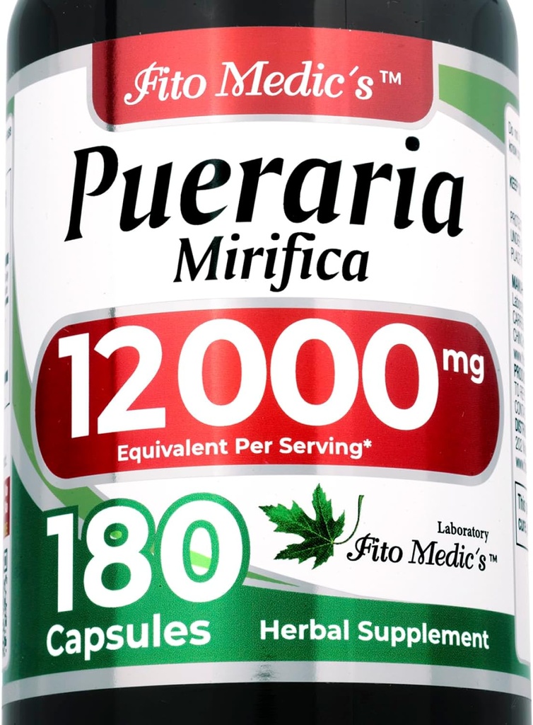 FITO MEDIC'S Lab | pueraria mirifica |180 Capsules | 12000 mg | pueraria mirifica Capsules | Tamam for Women | Interscription | Ultra high Abxia.