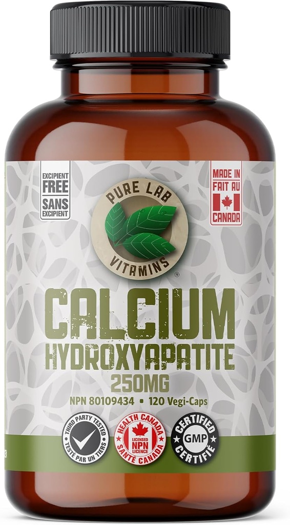 Ασβέστιο Υδροξυαπατίτης 250 mg - 120 Vegan Κάψουλες από Pure Lab Βιταμίνες - Ασβέστιο Υδροξυαπατίτης είναι ένα οργανικά-Bound Complex του What’s Φυσικά μέρος του The Bone Matrix Made in Canada