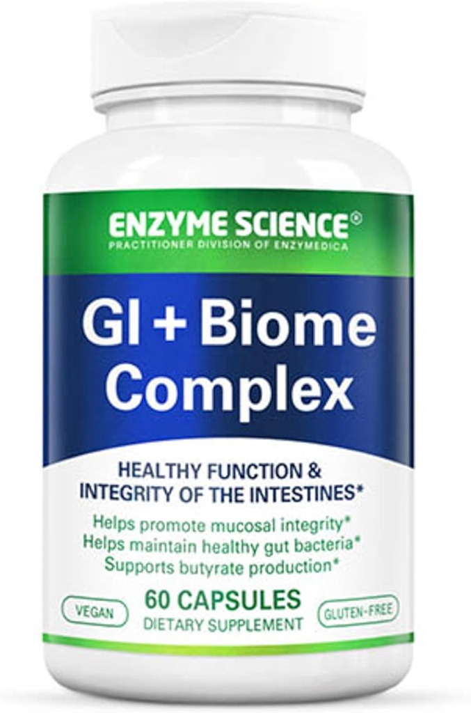 Enzyme Science GI + Biome Complex, Prebiotics for Gut Health and Enternal Balance, 60 Κάψουλες (30 Services)