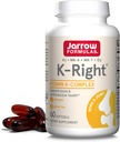 Jarrow Formulas K-Right - Vitamin K-Complex (K1, MK-4, MK-7, D3) - 60 Banyolar (Softgels) - Bone & Cardiovascular Health Support - Vitamin K2 MK-7 - Gluten Free