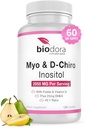 Myo & D-Chiro Inositol Supplement, Folate ve Vitamin D, 40 ile 1 Oran, DHEA'yı içerir, Hormon Dengesinde Yardım, Ovarian Function, 2050mg per Service, 120 Capsules
