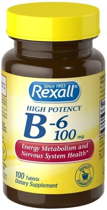 Rexall Vitamin B6 100 mg Tablet, 100 ctt