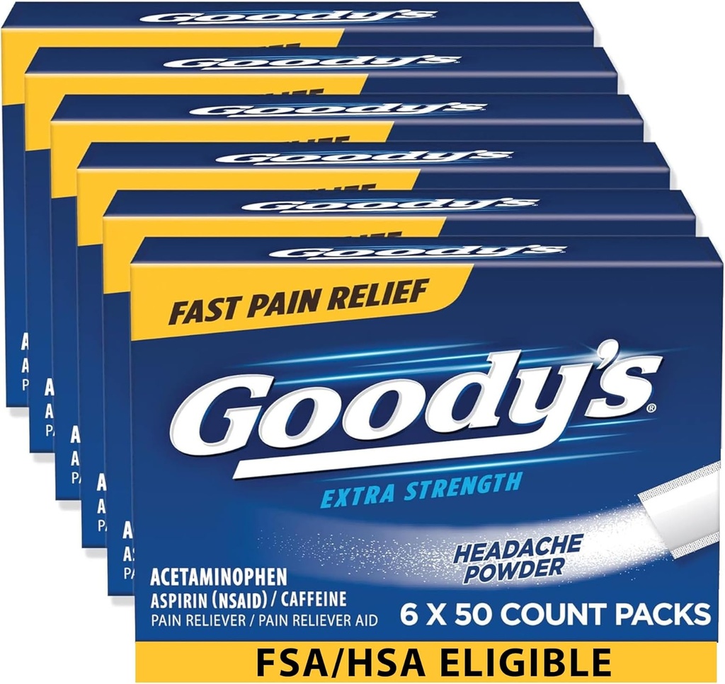 Goody's Extra Strength Headache Tozs 50 ea (Pack of 6)