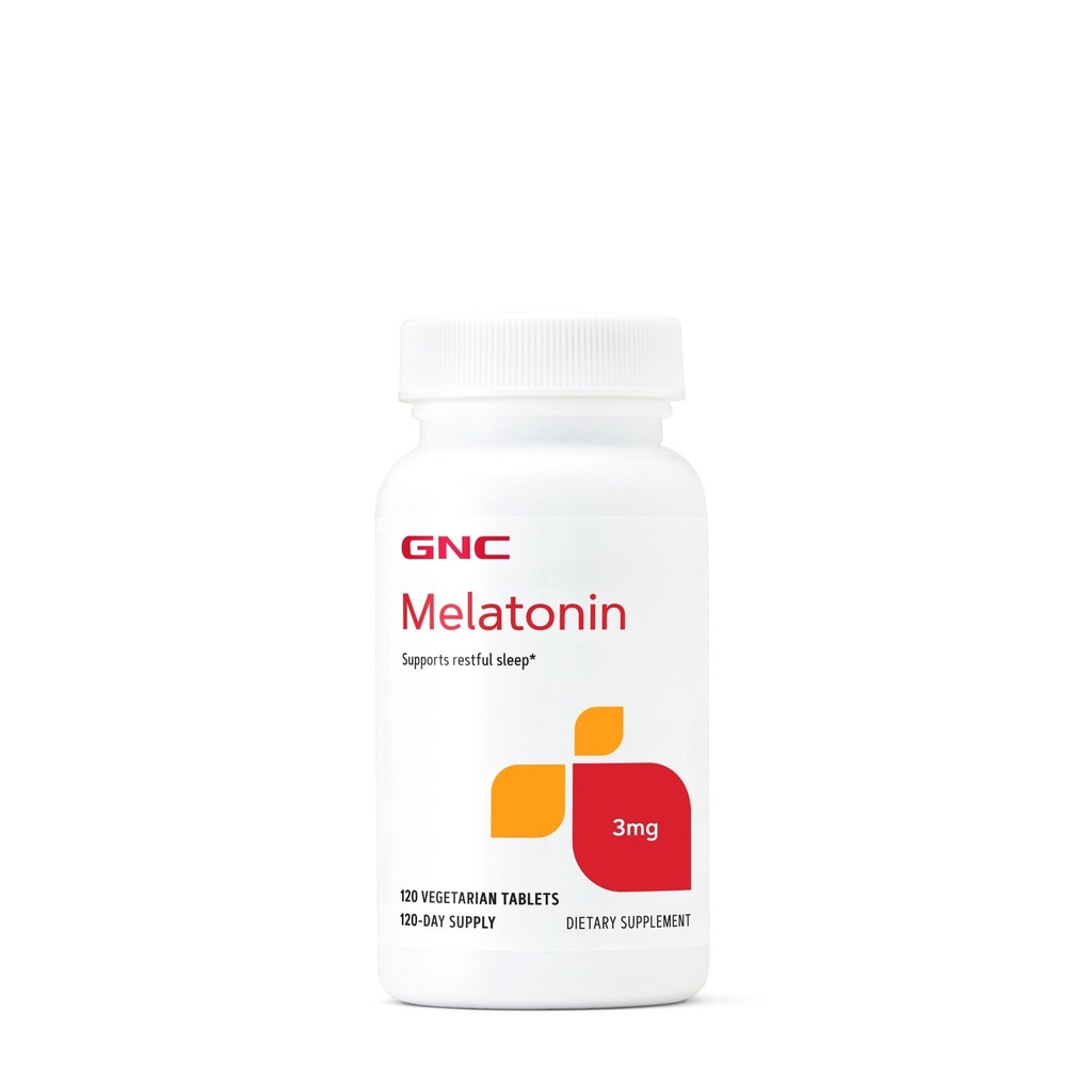 GNC Melatonin 3 mg Supplement, Supports Restful Sleep, 120 Servisler