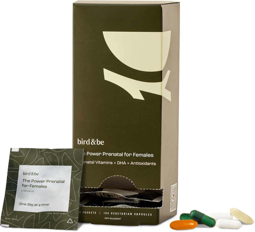 Kuşluk Kadınları İçin Güç Prenatalsı - Algae Oil DHA (Omega-3), CoQ10 ve N-Acetyl Cysteine - 30 Günlük Supply