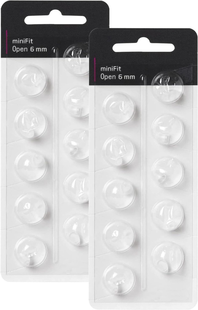 Oticon Changes için Aid Domes, Oticon Minifit Open Vent Bass Domes (6 mm/2 Packs), Oticon İşitme Yardımı için Evrensel Kubbeler.