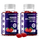 Vitamatic Sugar Free Melatonin 30 mg per Gummy - 60 Hizmet - 60 Vejetaryen Gummies - Non-Habit Form Supplement (60 Count (Pack of 2))