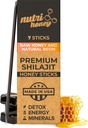 NATURAL SHILAJIT Honey Sticks - Raw Honey, Fulvic Acid & Trace Minerals, Plant Based Nutrients for Energy, Immune Support & Vitality - 7 Shilajit Sticks