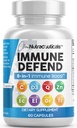 Temiz Nutraceuticals Immune Defense Support Supplement 8 in 1 with çinko 50 mg Quercetin, VIT C 1000 mg, Vitamin D3 5000 IU, Elderberry, Ginger - Immunity System Alert for Yetişkinler, Vegan - 60 Count