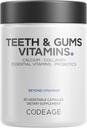 Kodaj Dişleri ve Gums + Oral Probiyotikler Ağız için Tamam - Tüm Gıda Kalsiyum, Collagen, Pyum, C, D3, K2, çinko - Oral Care & Dental Multivitamin Supplements - 90 Capsules