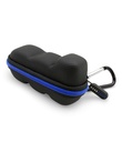 CASEMATIX Asthma Inhaler Travel Case with Eye and Clip-on Foods Carabiner, Inhalerlen Case Only, Black