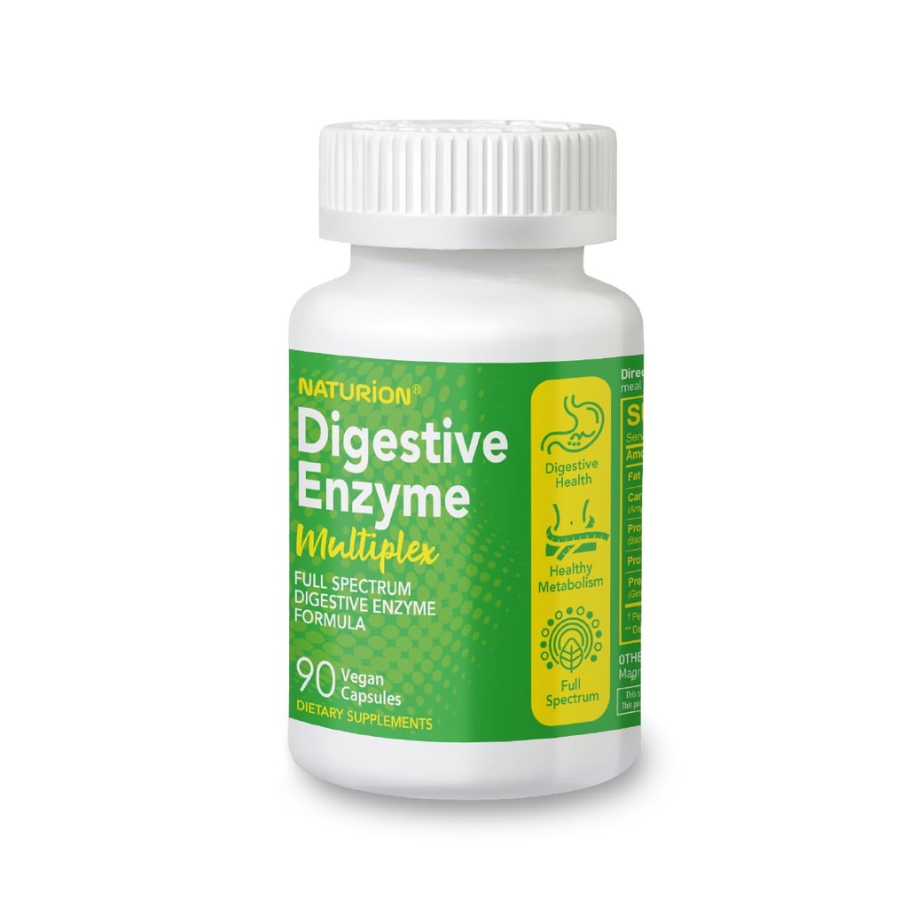Digestive Enzyme Multix - Multi Enzymes, Probiyotik 12 Strains & Prebiyotik for Digestive Health, Bloating & Gut Health - Mealtime Discomfort Relief - 90 Vegan Capsules, 90 Day Supply