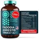 Fadogia Agrestis ve Tongkat Ali Supplement - Erkekler için 600 mg Fadogia Agrestis, 500 mg Longjack Tongkat Ali, Ashwagandha Maca Fenugreek Kompleksi - Kas Güçlü, Enerji, Mood Destek - 120 Capsules