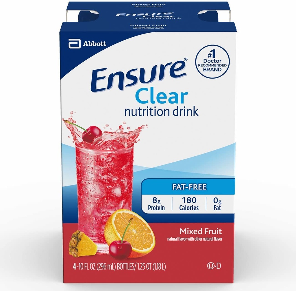 Διασφάλιση Clear Nutrition Drink Bottles Mixed Fruit, 10 fl Oz (Pack of 4)