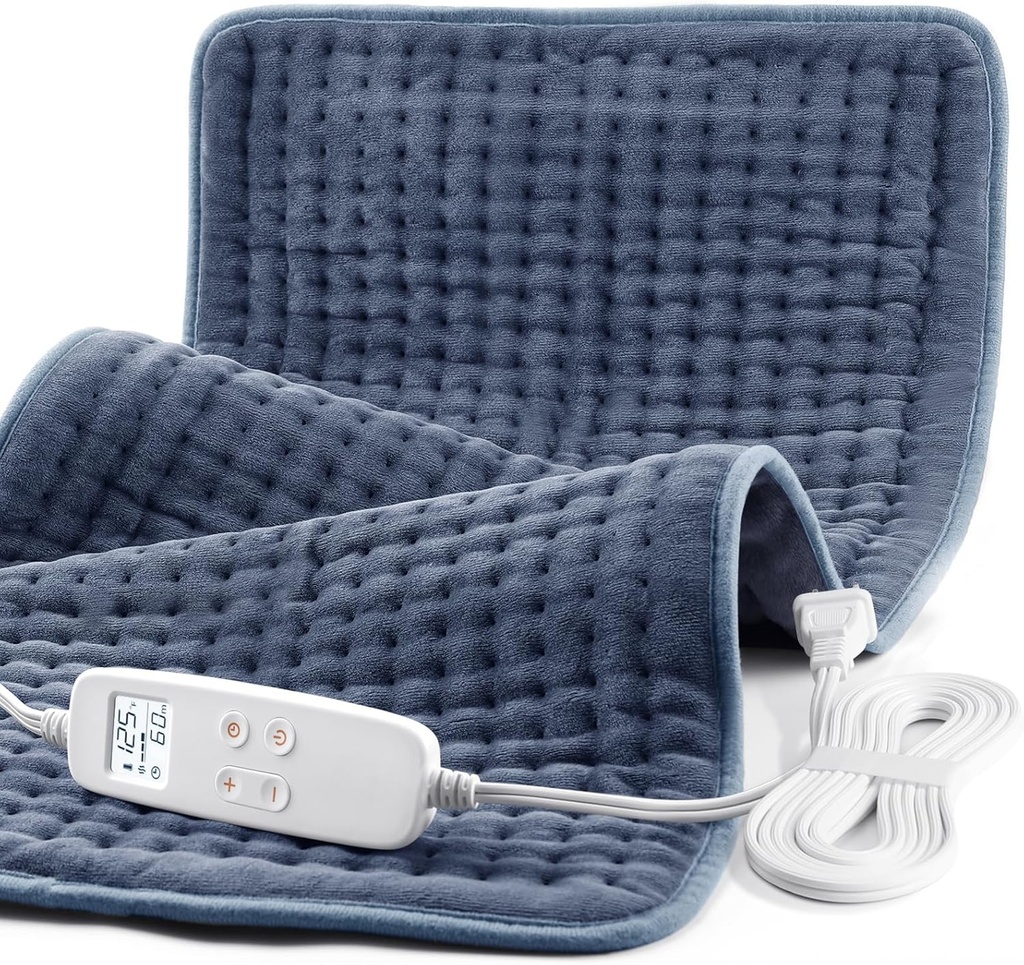 Θέρμανση Pad for Back Pain Relief, Extra Large 33 x 17, Φορητή Βάση Θέρμανσης για Ώμο, Λαιμός, Κραμπ, Εμμηνορρυσιακό Πόνος, με Αναβάθμιση 6 Χρονόμετρο & 6 ελεγκτή θερμοκρασίας