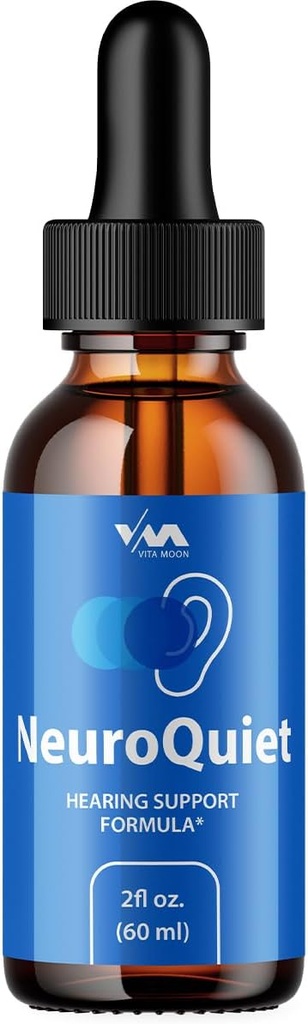 (1 πακέτο) NeuroQuiet σταγόνες - Neuro Quiet Advanced Formula Υποστήριξη ακοής, Γνωστική υγεία, και Γενική ευεξία, 1 μήνα προσφοράς