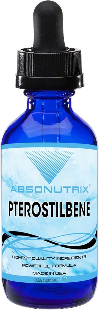 Absonutrix Pterostilbene 300 mg, 4 Fl Oz Liquid Drops, 200 Poent Services, Υψηλή βιοδιαθεσιμότητα, Third-Party Tested, Γρήγορη απορρόφηση, GMP-Certified, Μη-GMO, Σκληρό-ελεύθερο Προϊόντα, Κατασκευασμένο στις ΗΠΑ