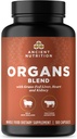 Eski Beslenme Organı Supplements, Grass-Fed ve Wild Organ Kompleksi Capsules, Liver, Kalp, Kidney Organı, Bilişsel ve Immune System Health, 180 Ctt