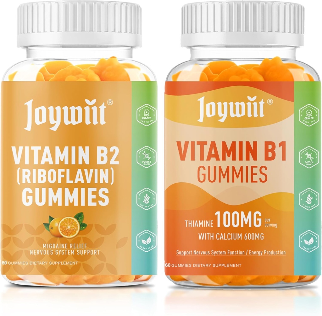 B2 400 mg Gummies ve Vitamin B1 100 mg Gummies