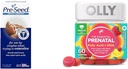 Pre-Seed Ferttitude Lubricant ve Olly Prenatal Gummy Multivitamin with Omega 3 DHA, 60 Count