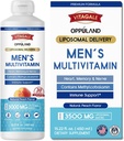 Ανδρική Πολυβιταμίνη - Συμπλήρωμα Υγρού - Liposomal Delivery - Καθημερινή Πολυ Βιταμίνη με Biotin B Complex Omega-3 - Υποστήριξη μαλλιών & νυχιών Βιταμίνη - Ροδάκινο Γεύση - 3000 mg ανά Σερβίρισμα - 450 mL