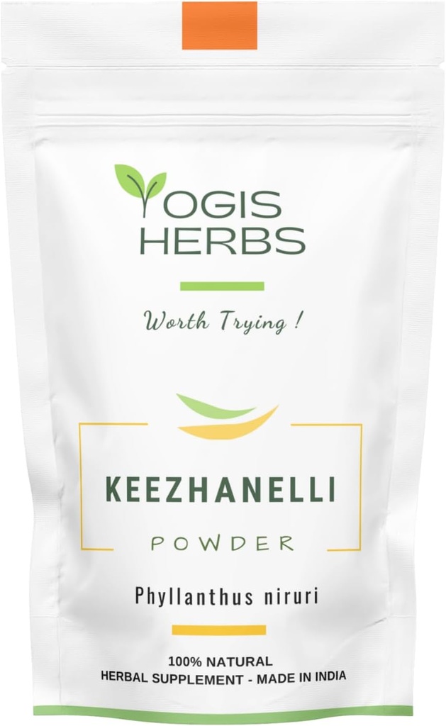 YOGIS HERBS Keezhanelli Toz (Phyllanthus Niruri) | Chanca Piedra Stone Breaker – Liver, Kidney & Gallbladder Destek- Fresh & Pure Herbal Supplement (8 oz)