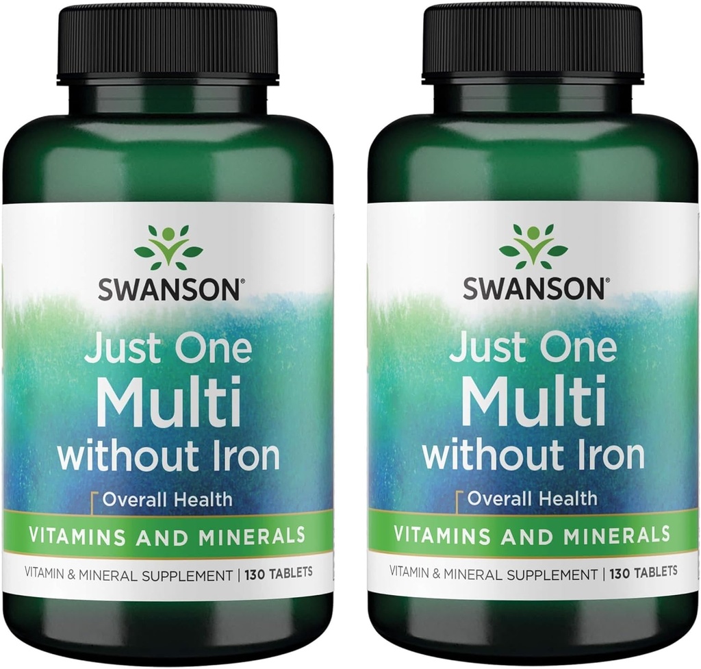 Swanson Century Formula Iron 130 Tabs (2 Pack) olmadan Multivitamin