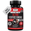 Kaya Naturals UltraTest- Men's TWP with Tongkat Ali, Horny Goat Weed, Tribulus - Natural Workout Supplement for Energy, Stamina, and Strength Branson - 180 Count Count Count